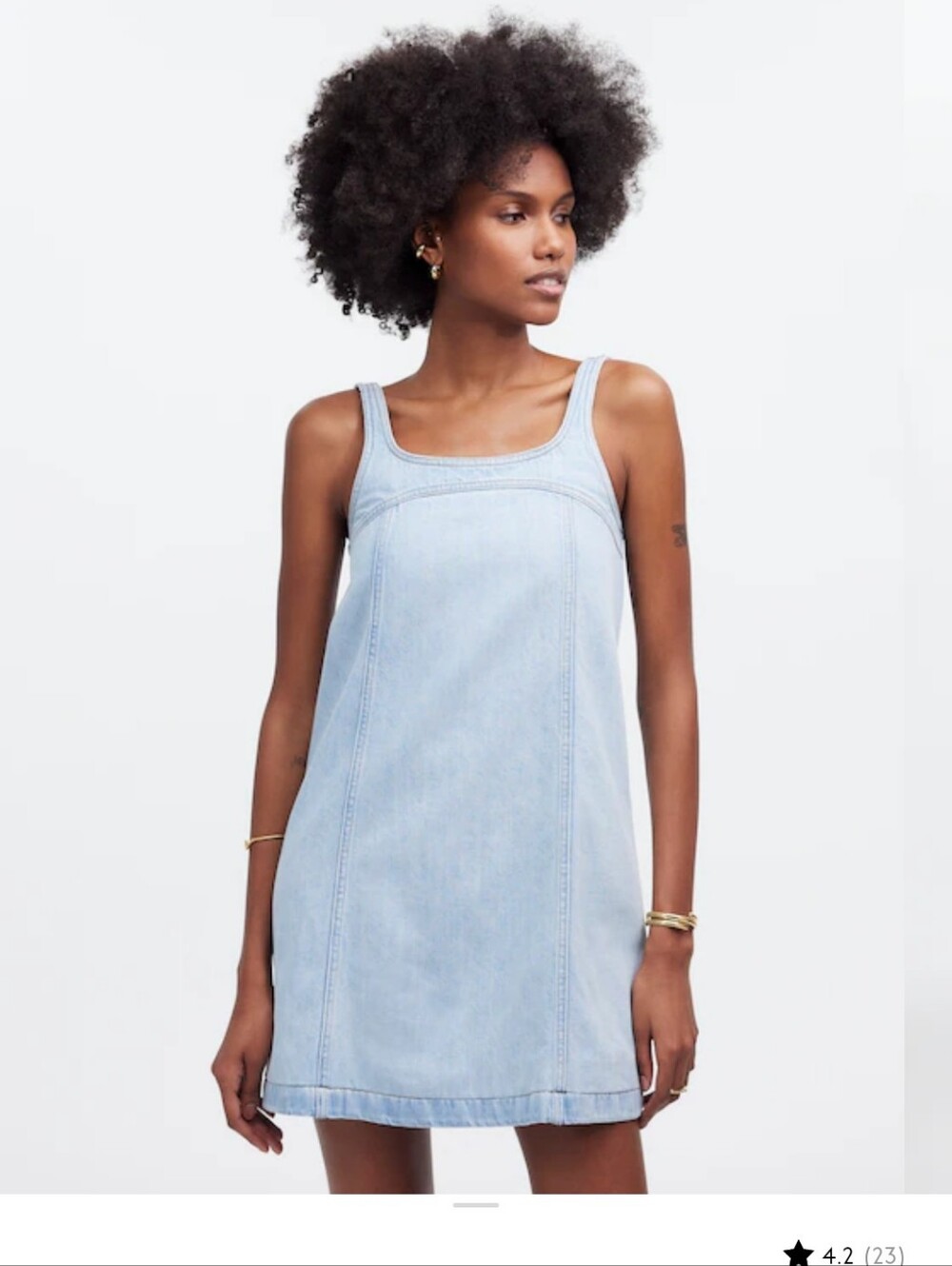 Madewell A-Line Sleeveless Mini Dress